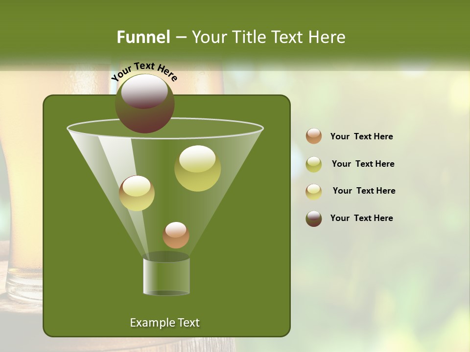 Two Glasses Of Beer Sitting On Top Of A Barrel PowerPoint Template