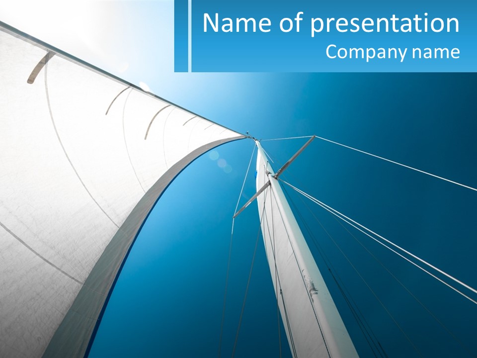 A Sail Boat With A Blue Sky In The Background PowerPoint Template