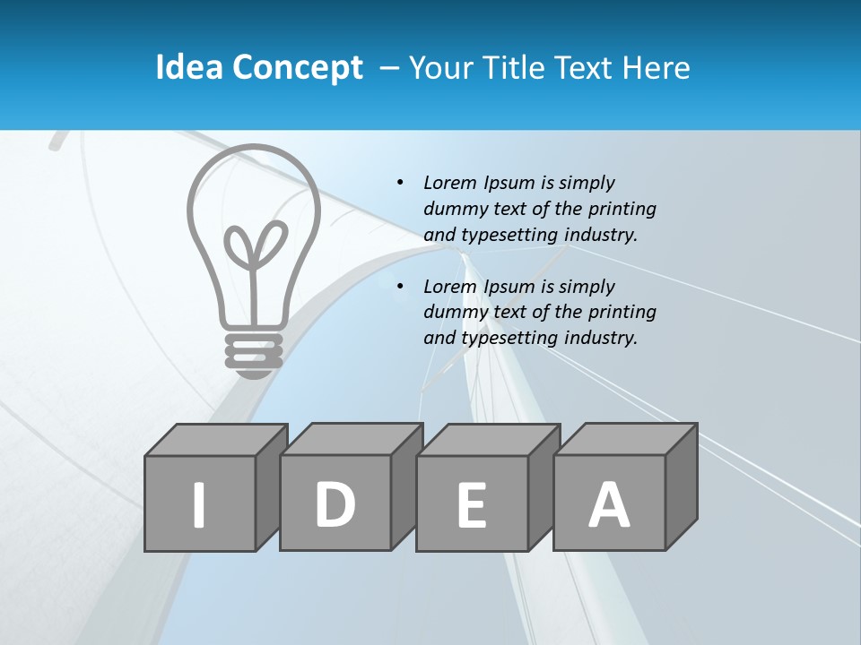 A Sail Boat With A Blue Sky In The Background PowerPoint Template