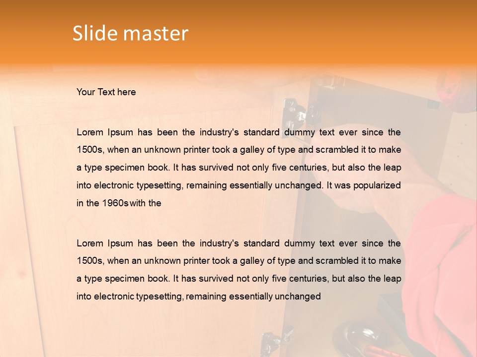 A Person Opening A Cabinet With A Wrench PowerPoint Template