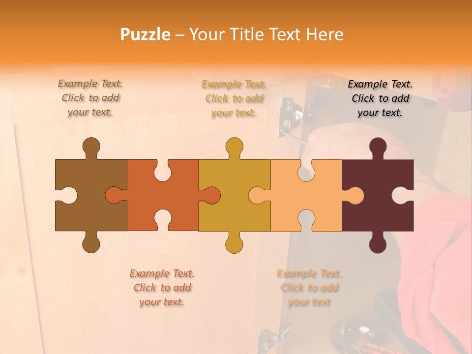 A Person Opening A Cabinet With A Wrench PowerPoint Template