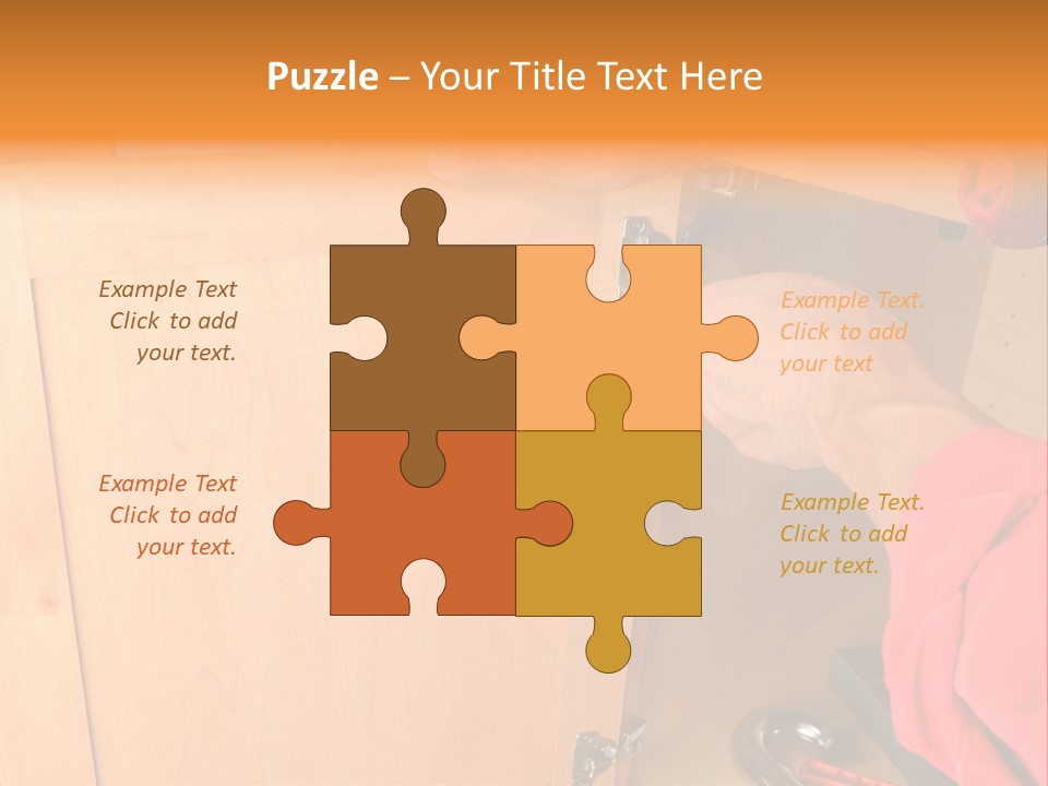 A Person Opening A Cabinet With A Wrench PowerPoint Template