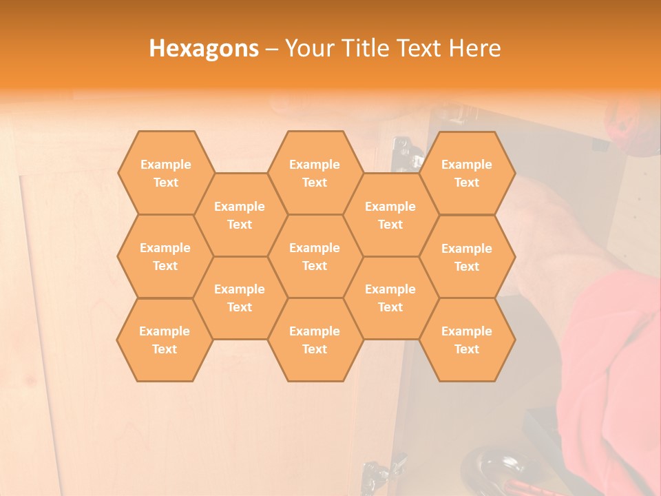 A Person Opening A Cabinet With A Wrench PowerPoint Template