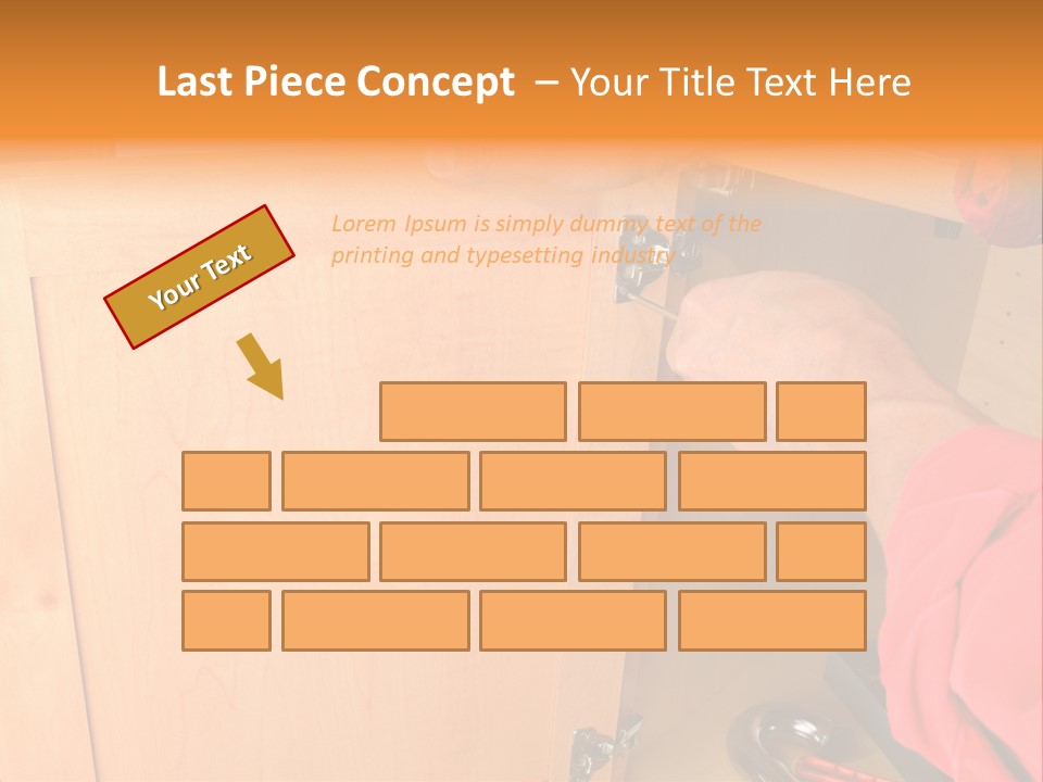 A Person Opening A Cabinet With A Wrench PowerPoint Template