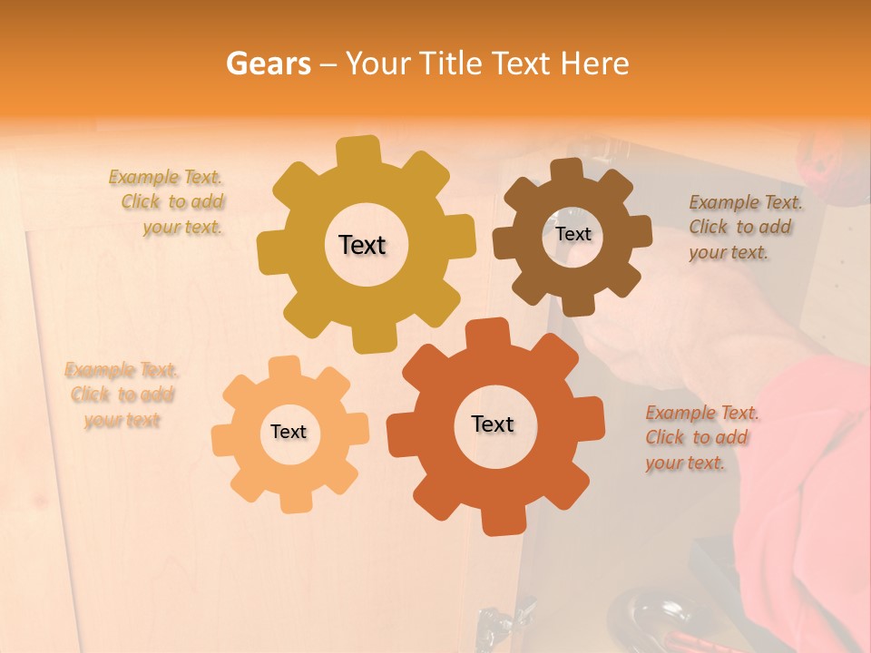 A Person Opening A Cabinet With A Wrench PowerPoint Template
