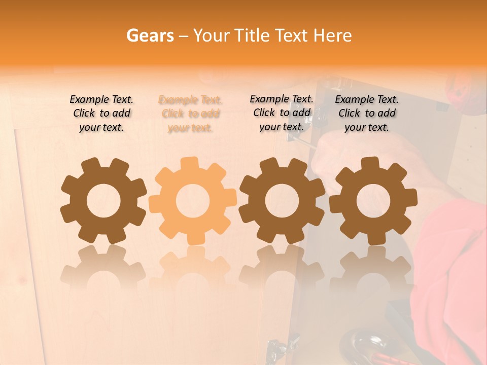A Person Opening A Cabinet With A Wrench PowerPoint Template