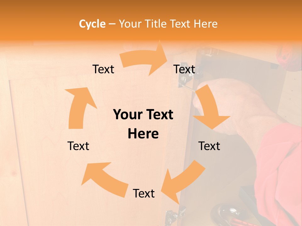 A Person Opening A Cabinet With A Wrench PowerPoint Template