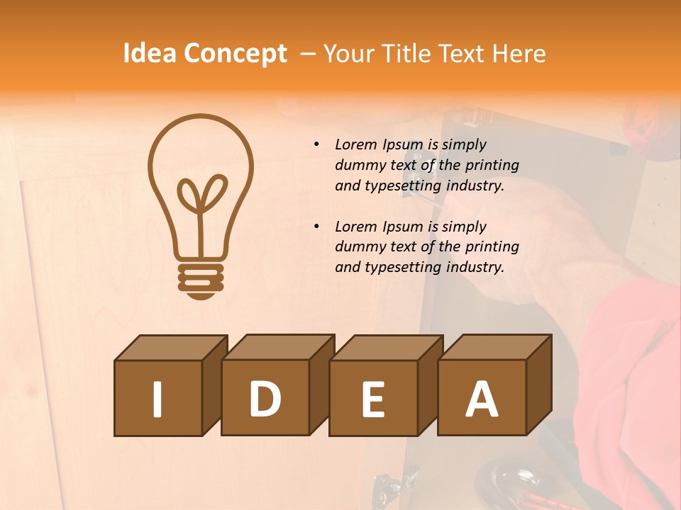 A Person Opening A Cabinet With A Wrench PowerPoint Template