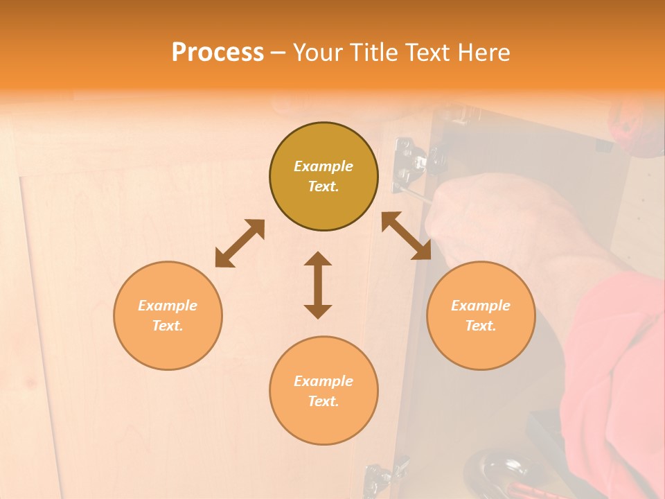 A Person Opening A Cabinet With A Wrench PowerPoint Template