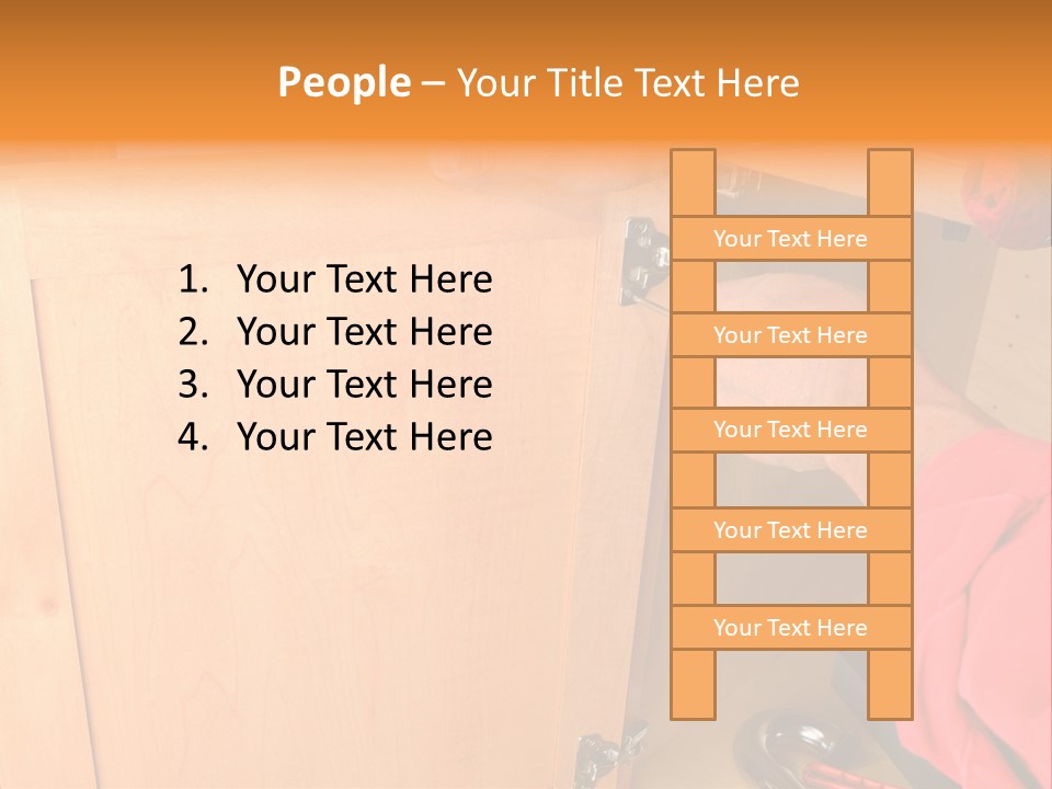 A Person Opening A Cabinet With A Wrench PowerPoint Template