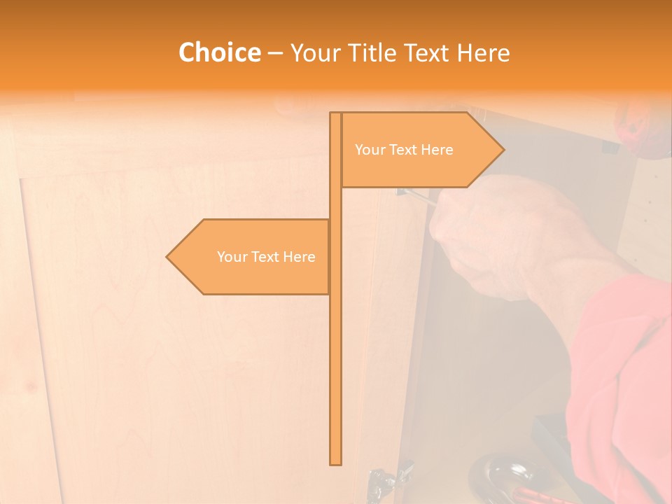 A Person Opening A Cabinet With A Wrench PowerPoint Template