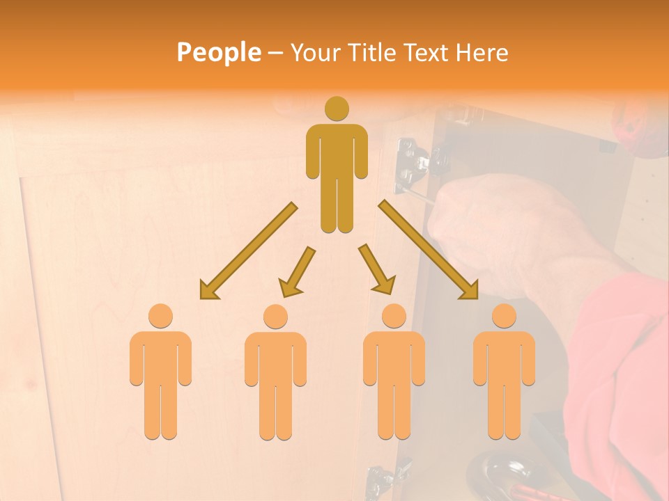 A Person Opening A Cabinet With A Wrench PowerPoint Template
