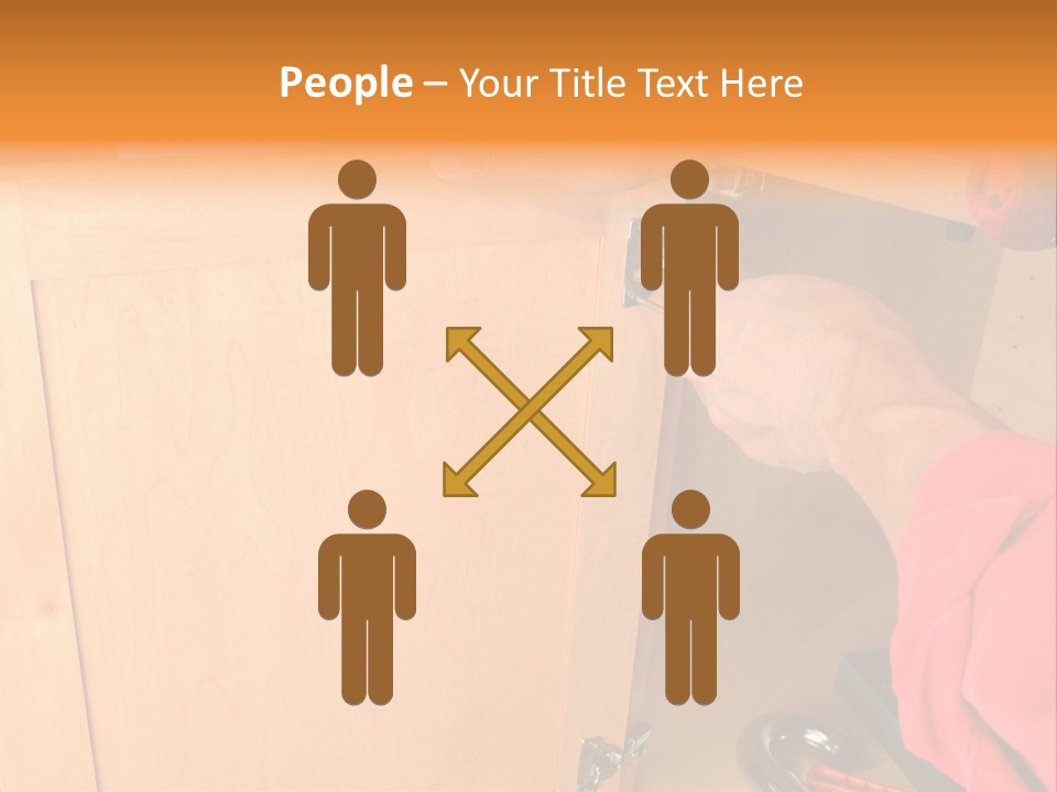 A Person Opening A Cabinet With A Wrench PowerPoint Template