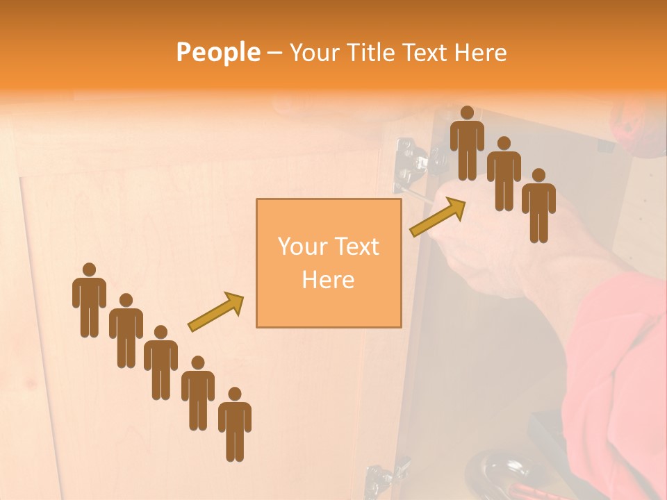 A Person Opening A Cabinet With A Wrench PowerPoint Template