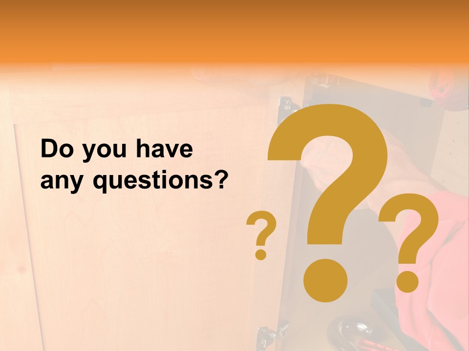 A Person Opening A Cabinet With A Wrench PowerPoint Template