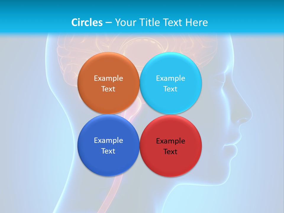 A Human Head With A Brain In The Middle Of It PowerPoint Template