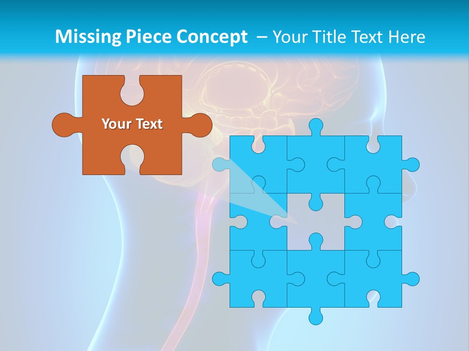 A Human Head With A Brain In The Middle Of It PowerPoint Template