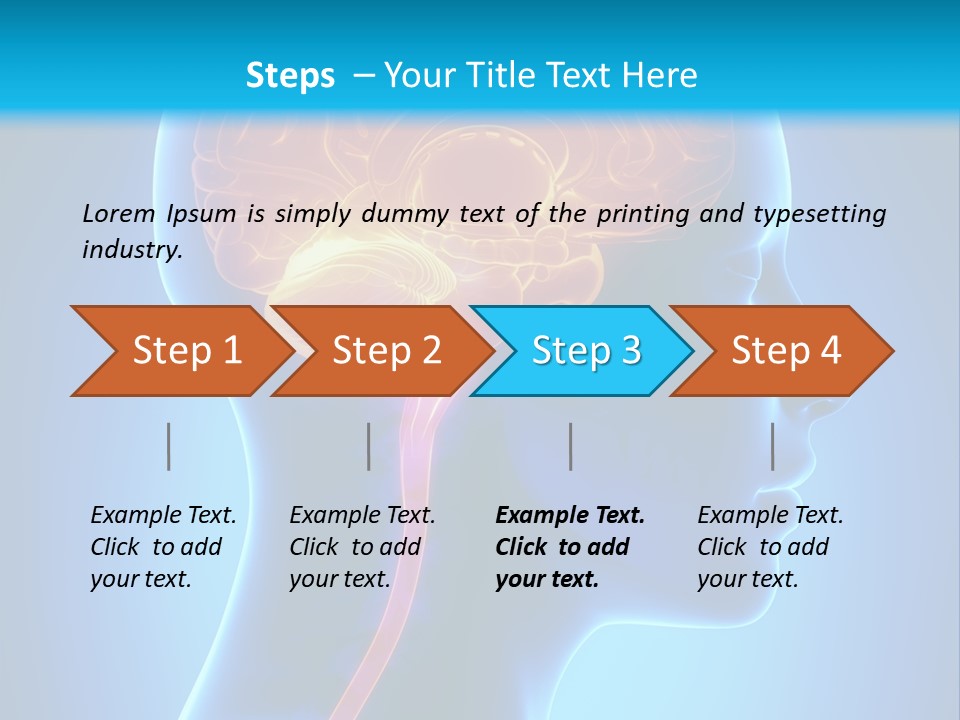 A Human Head With A Brain In The Middle Of It PowerPoint Template