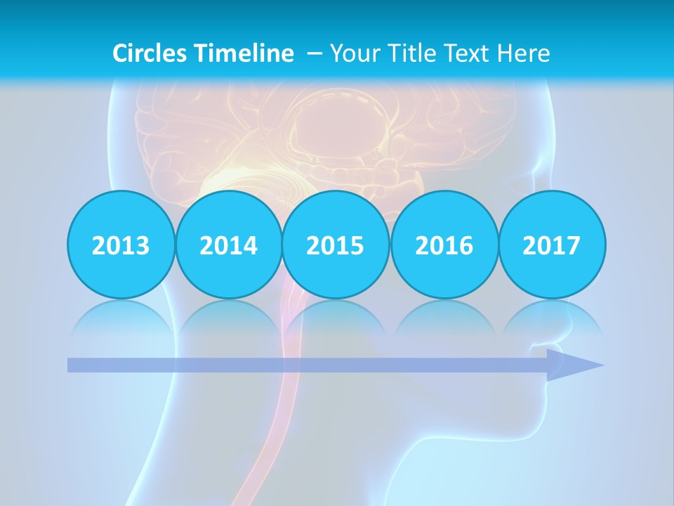 A Human Head With A Brain In The Middle Of It PowerPoint Template