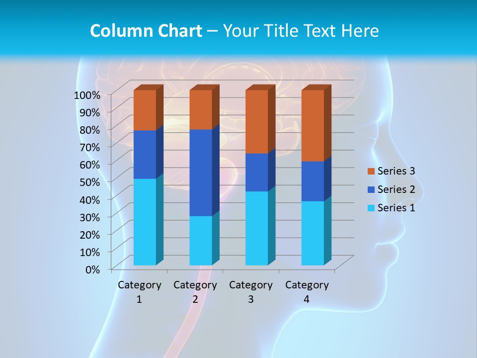 A Human Head With A Brain In The Middle Of It PowerPoint Template