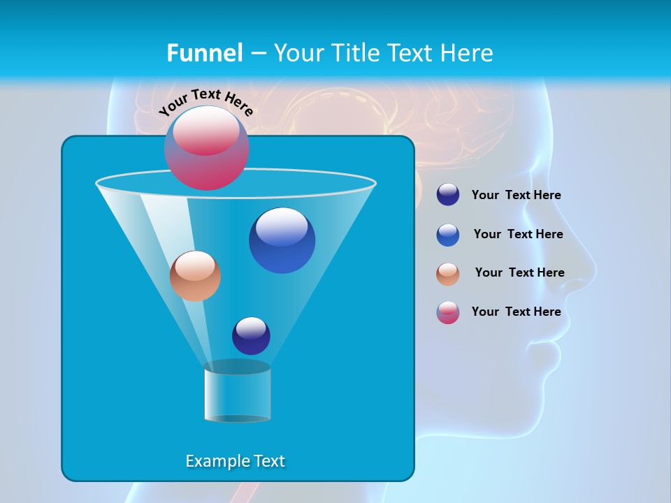 A Human Head With A Brain In The Middle Of It PowerPoint Template