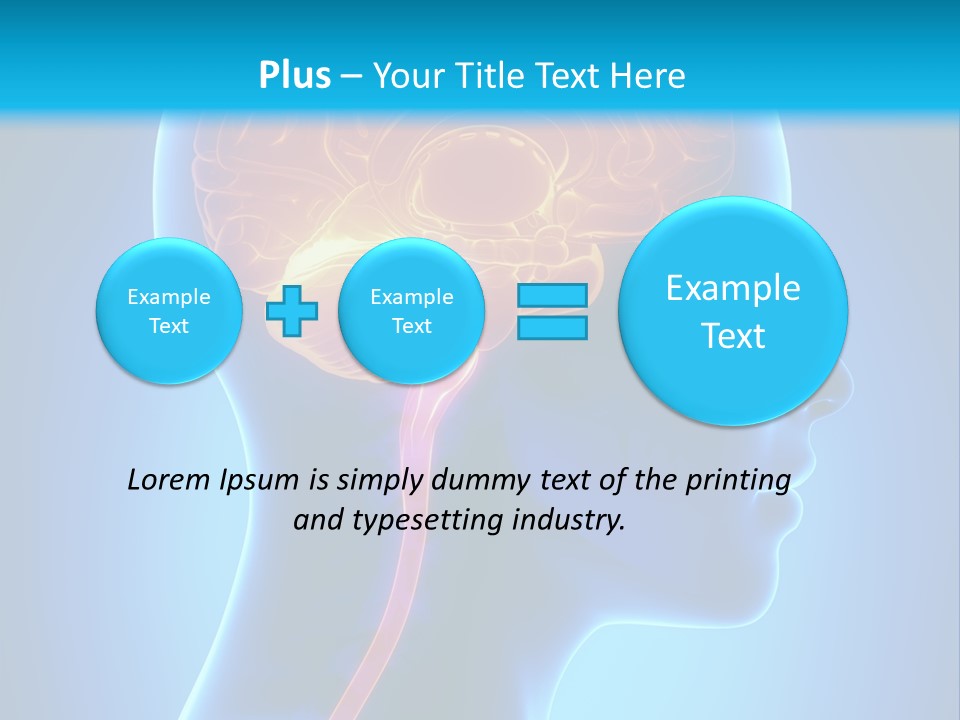 A Human Head With A Brain In The Middle Of It PowerPoint Template
