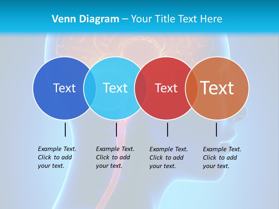A Human Head With A Brain In The Middle Of It PowerPoint Template
