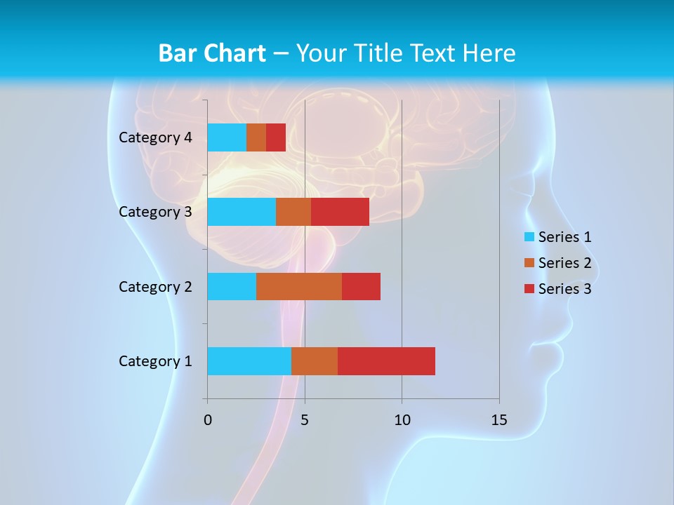 A Human Head With A Brain In The Middle Of It PowerPoint Template