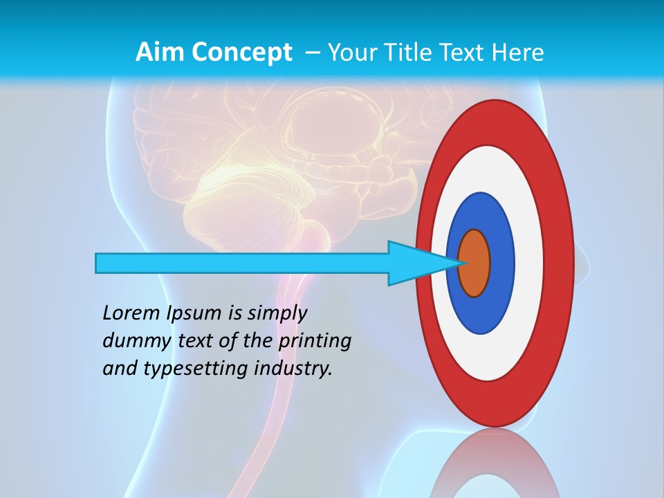 A Human Head With A Brain In The Middle Of It PowerPoint Template