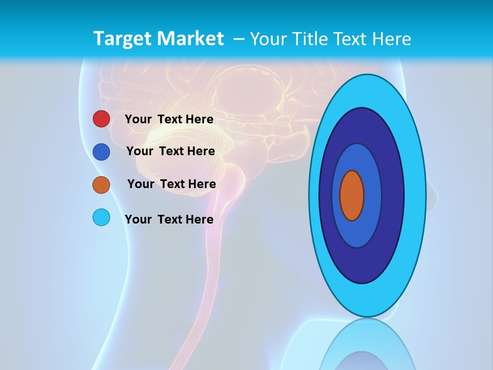 A Human Head With A Brain In The Middle Of It PowerPoint Template