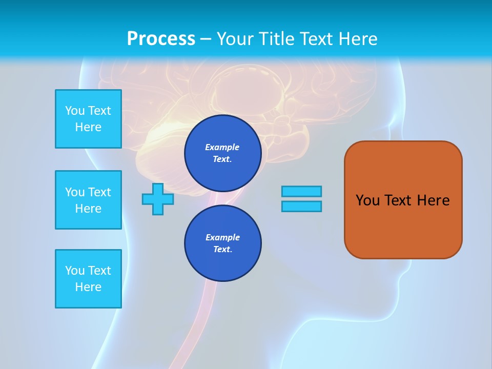 A Human Head With A Brain In The Middle Of It PowerPoint Template