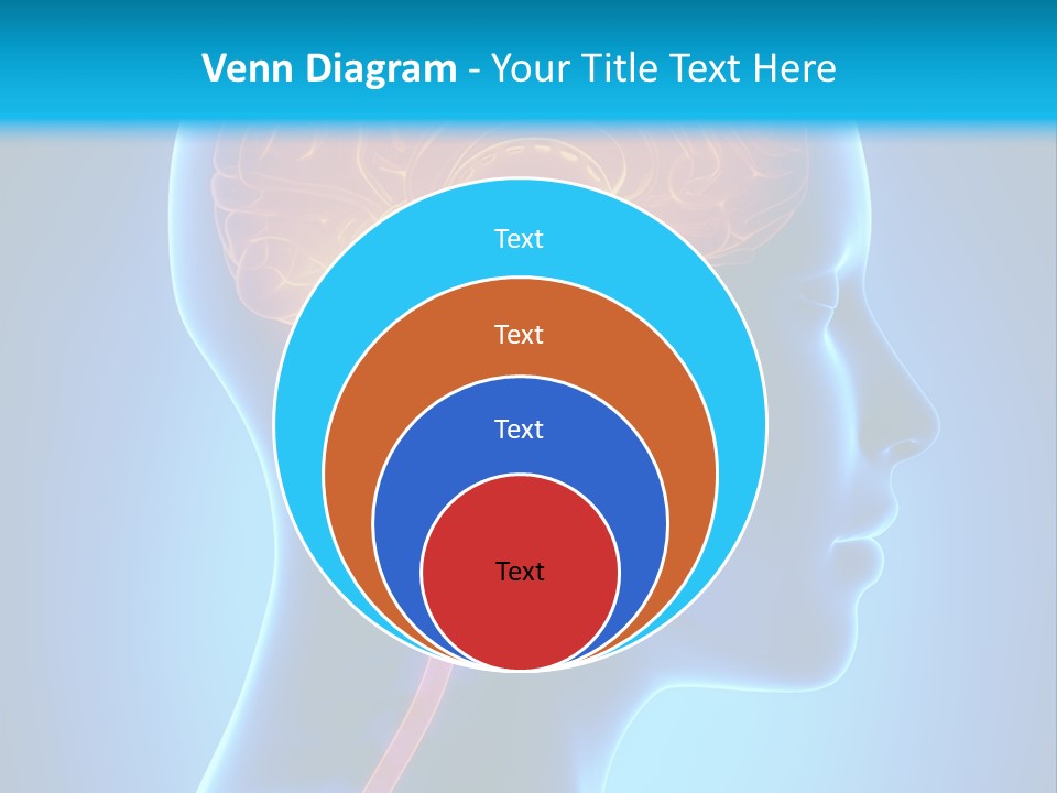 A Human Head With A Brain In The Middle Of It PowerPoint Template