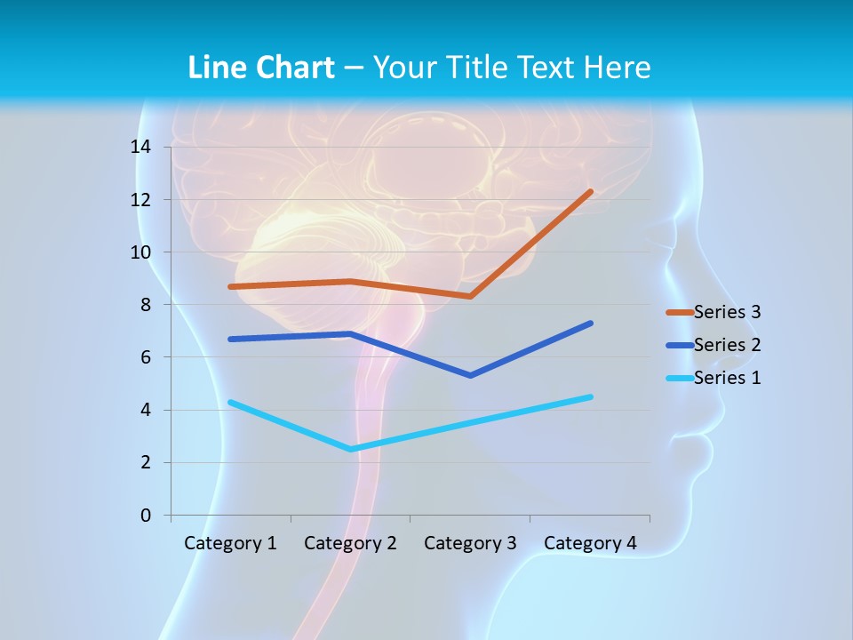 A Human Head With A Brain In The Middle Of It PowerPoint Template