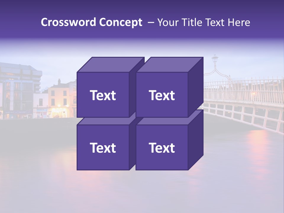 A Bridge Over A Body Of Water With Buildings In The Background PowerPoint Template