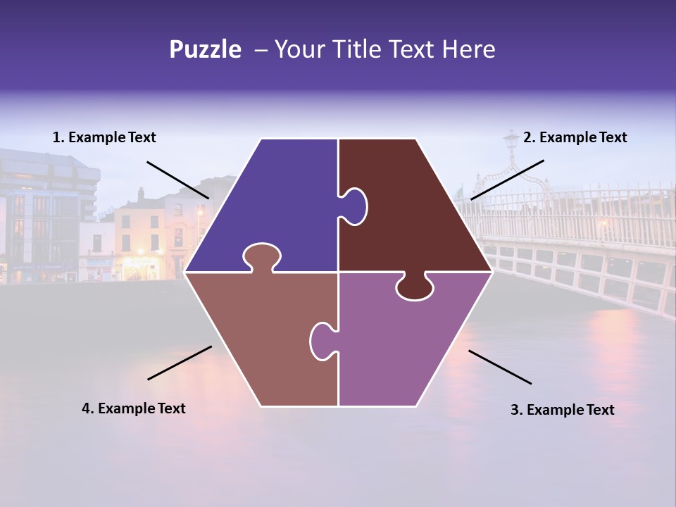 A Bridge Over A Body Of Water With Buildings In The Background PowerPoint Template