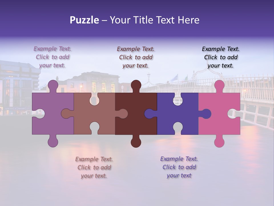A Bridge Over A Body Of Water With Buildings In The Background PowerPoint Template