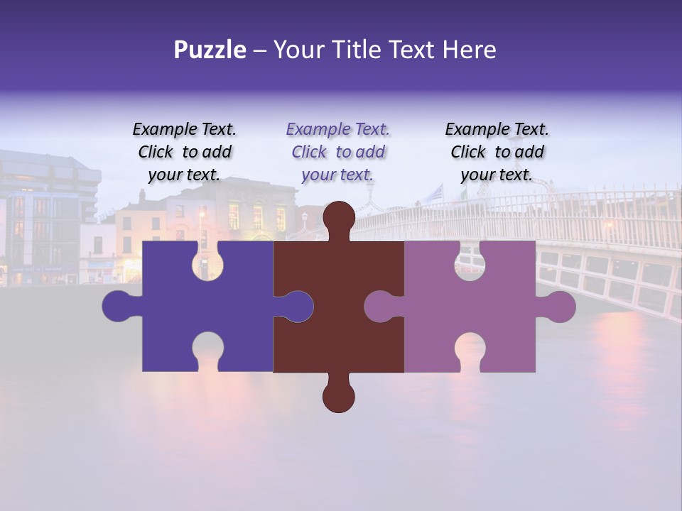 A Bridge Over A Body Of Water With Buildings In The Background PowerPoint Template