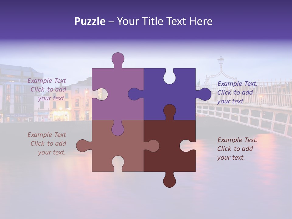A Bridge Over A Body Of Water With Buildings In The Background PowerPoint Template