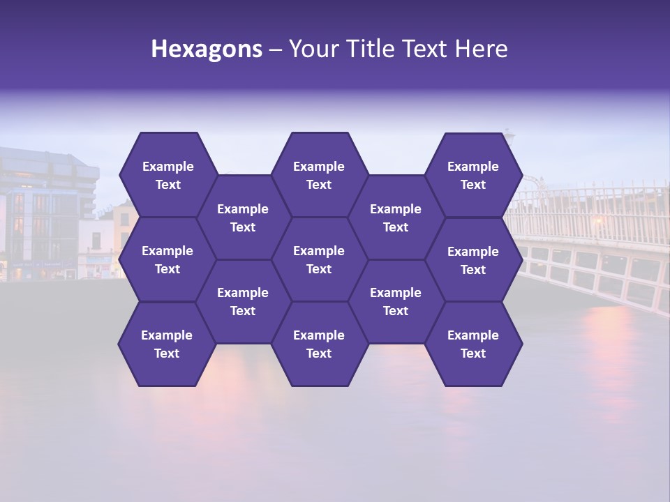 A Bridge Over A Body Of Water With Buildings In The Background PowerPoint Template