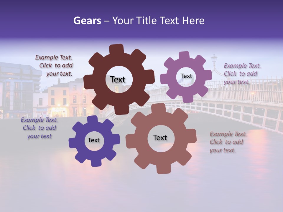 A Bridge Over A Body Of Water With Buildings In The Background PowerPoint Template