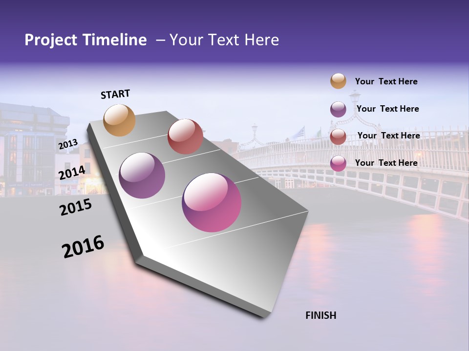 A Bridge Over A Body Of Water With Buildings In The Background PowerPoint Template