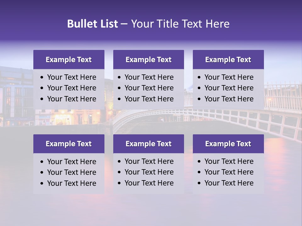 A Bridge Over A Body Of Water With Buildings In The Background PowerPoint Template