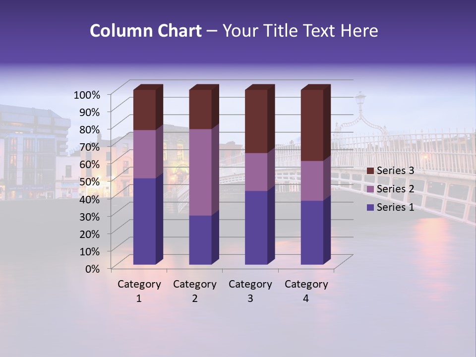 A Bridge Over A Body Of Water With Buildings In The Background PowerPoint Template