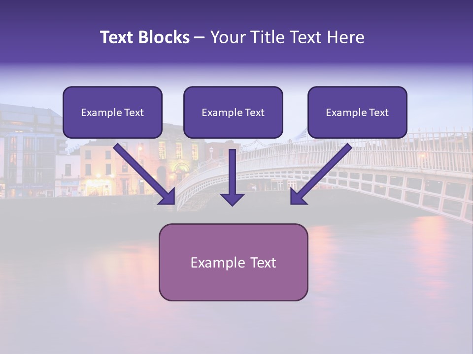 A Bridge Over A Body Of Water With Buildings In The Background PowerPoint Template