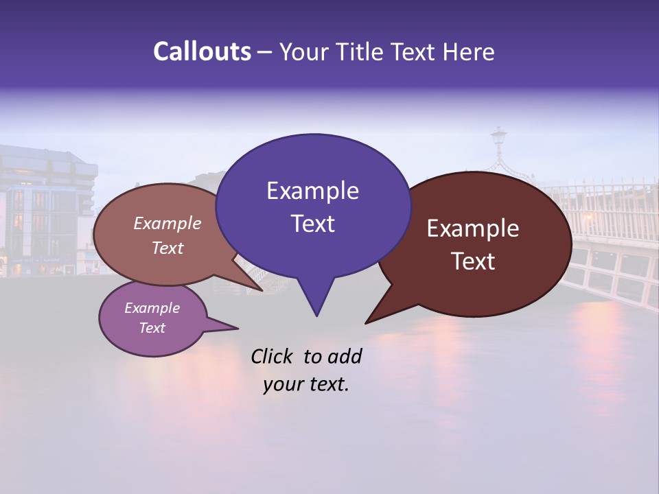A Bridge Over A Body Of Water With Buildings In The Background PowerPoint Template