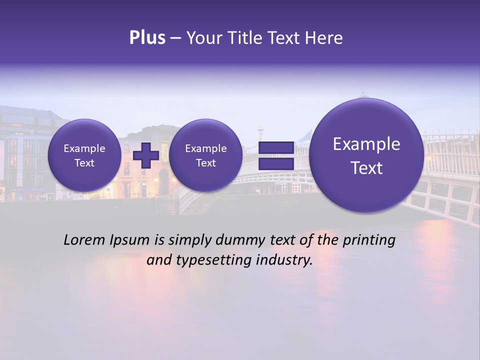A Bridge Over A Body Of Water With Buildings In The Background PowerPoint Template
