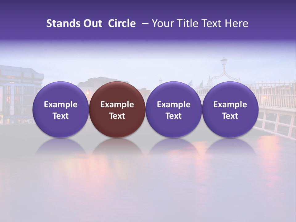 A Bridge Over A Body Of Water With Buildings In The Background PowerPoint Template