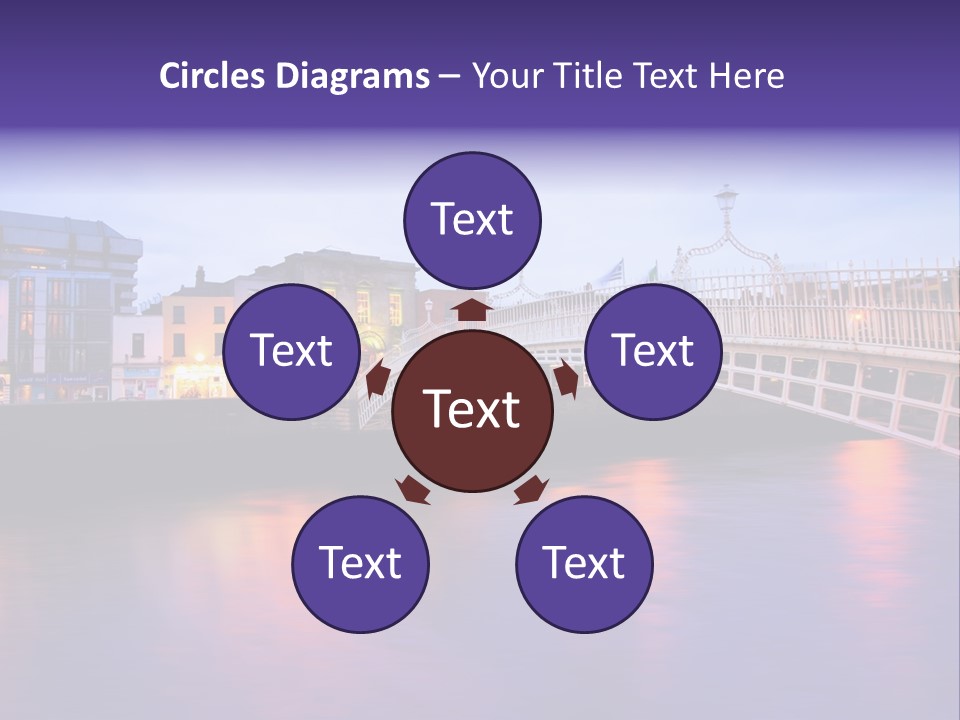 A Bridge Over A Body Of Water With Buildings In The Background PowerPoint Template