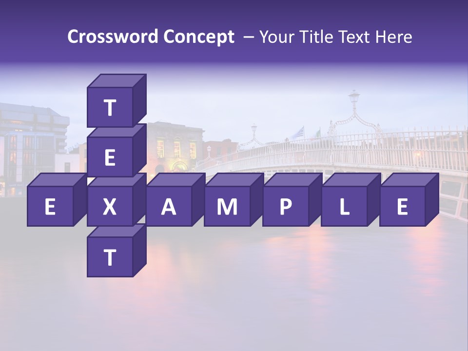 A Bridge Over A Body Of Water With Buildings In The Background PowerPoint Template