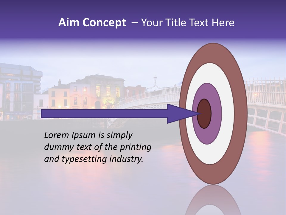 A Bridge Over A Body Of Water With Buildings In The Background PowerPoint Template